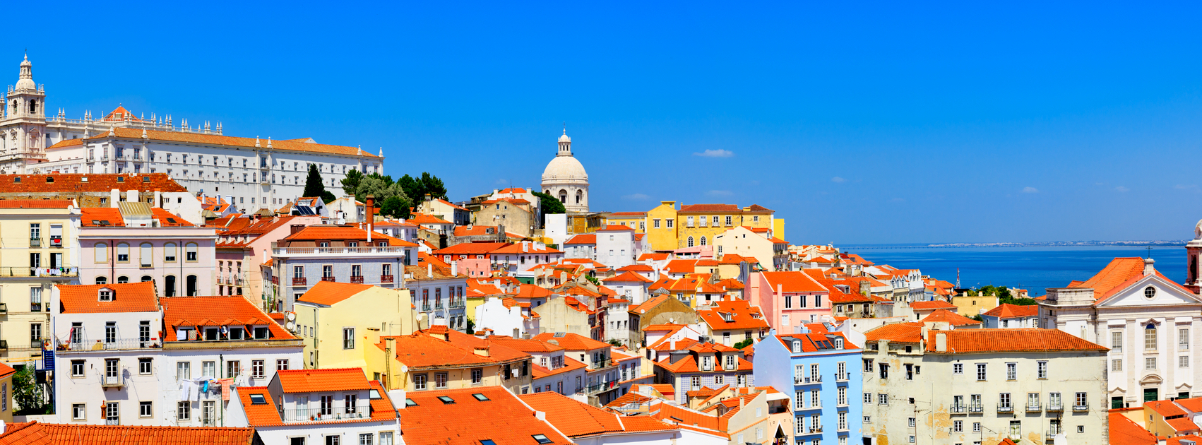 Lisbon Cityscape, View of the Old Town Alfama, Portugal